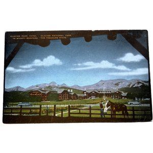 Glacier Park Hotel National Park Mighty Montana Postcard Souvenir Travel Vintage